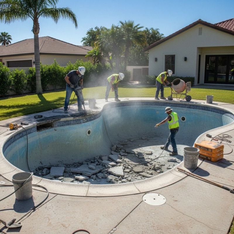 Local Pool Demolition pros at work